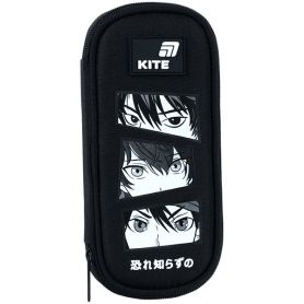 Пенал Kite на молнии, овальный Anime Boy 21х8,5х5см