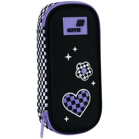 Пенал Kite на молнии, овальный Flower Power 21х8,5х5см