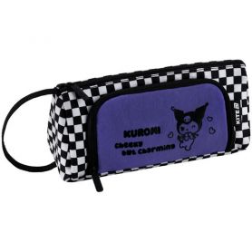 Пенал Kite на блискавці, 2 відділення, Kuromi. 21,5х7х12см