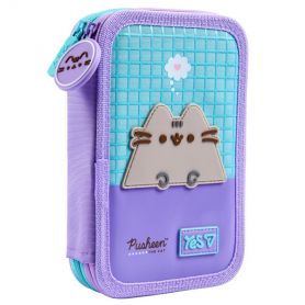 Пенал YES 2отделения без наполнения, Pusheen Summer 21х13х4см