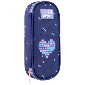 Пенал Kite на блискавці, овальний, органайзер, Type Love 22х8,5х4,5см