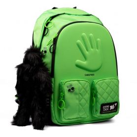 Рюкзак YES T-129 Andre Tan Hand green 2 отделения, уплотненная спинка, 2 передних, 2 боковых кармана