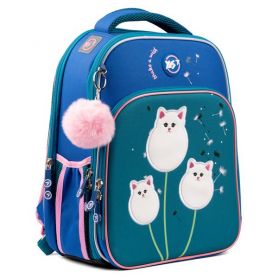 Рюкзак YES S-78 Dandelion Cats 1відділення, ортопедична спинка, 2бічні, 1 передня кишеня