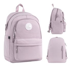 Рюкзак GoPack Education Teens 141L 1відділення, анатомічна спинка, 2 передні кишені, пудровий