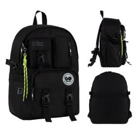 Рюкзак GoPack Education Teens 2500L 2відділення, анатомічна спинка, чорний