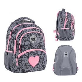 Рюкзак GoPack Education 175M-4 Fluffy Heart, 2відділення, анатомічна спинка