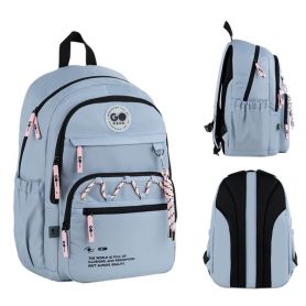Рюкзак GoPack Education Teens 121L 2відділення, анатомічна спинка, сірий