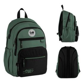 Рюкзак GoPack Education Teens 121L 2відділення, анатомічна спинка, хакі