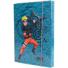 Папка для тетрадей В-5 картонная на резинке Naruto Kite