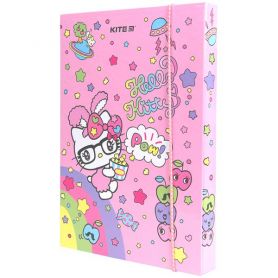 Папка для тетрадей В-5 картонная на резинке Hello Kitty Kite