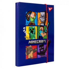 Папка для зошитів В-5 картон на гумці Minecraft YES