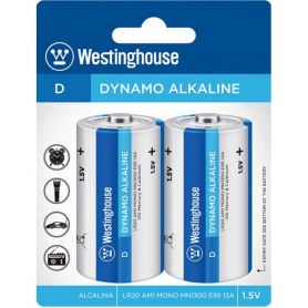 Щелочная батарейка Westinghouse Dynamo Alkaline D/LR20 (2шт/уп)