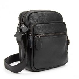 Сумка чоловіча Royal Bag Tiding Bag 16х20х5 чорна, шкіра