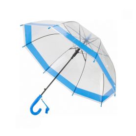 Зонт детский Economix LITTLE BOY трость прозрачный/голубой, полуавтомат