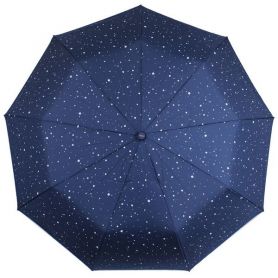 Парасолька жіноча de esse 3 складання, автомат, синій Сніг
