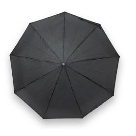 Парасолька чоловіча 3 складання, автомат, чорний
