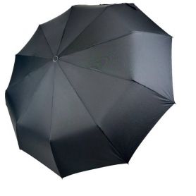 Парасолька чоловіча 3 складання, напівавтомат чорний
