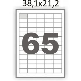 Етикетка самоклейка 65шт 38,1x21,2мм 100арк СПІТЧ у плівці