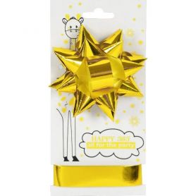 Набор бантик + лента золото металик