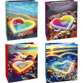 Пакет 26х32х12см паперовий Серце Пакет 26х32х12см паперовий Серце