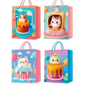 Пакет 26х32х12см паперовий дитячий Котики Пакет 26х32х12см паперовий дитячий Котики