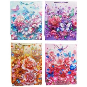 Пакет 26х32х12см паперовий Квіти