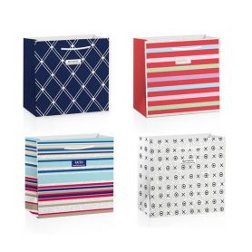 Пакет 22,9х17,8х9,8см паперовий горизонтальний MEDIUM Bright foil Пакет 22,9х17,8х9,8см паперовий горизонтальний MEDIUM Bright foil