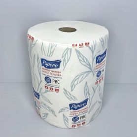 Рушник паперовий Papero 1-шаровий 400 відривів целюлозний, 1рулон