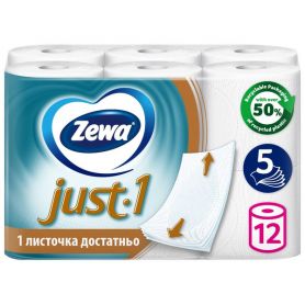 Туалетная бумага рулон с гильзой 70 отр. 12шт. 5-х слойный (целлюлоза) Zewa Туалетная бумага рулон с гильзой 70 отр. 12шт. 5-х слойный (целлюлоза) Zewa