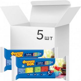Упаковка губок кухонных Фрекен БОК Color 5 пачек по 5+1 шт (15111050)
