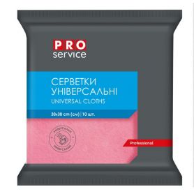 Серветки для прибирання,віскоза 30х38см (ціна за уп.10шт) рожеві PRO