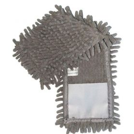 Запаска для швабри МОП плоский мікрофібра Лапша 42*13 см, сіра Запаска для швабри МОП плоский мікрофібра Лапша 42*13 см, сіра