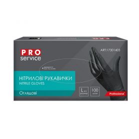 Рукавички нітрілові нестерильні неприпудрені чорні (ціна за 50пар) S PRO , ПДВ 7%