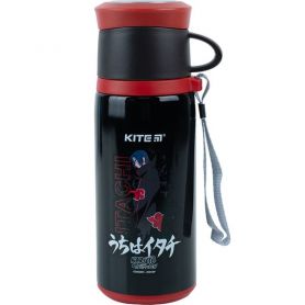 Термос 350мл Naruto чорний металевий Kite