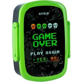 Ланчбокс 18х13.5х6см 750мл з ложкою і виделкою Game over Kite