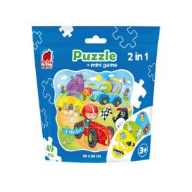 Пазл De.tail 0049 ел+гра Машини