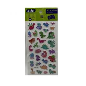 Наліпка 3D 18х9,5см Динозаврики Zibi Наліпка 3D 18х9,5см Динозаврики Zibi