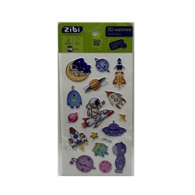 Наліпка 3D 18х9,5см Космічні фантазії Zibi