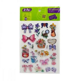 Наліпка 3D 19х14.5см Весняний зайчик Zibi