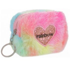Брелок-кошелек пушистый Rainbow CFS