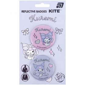 Набір значків світловідбиваючих 2шт Kuromi Kite