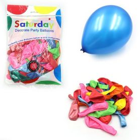 Куля повітряна 25см mix Металік