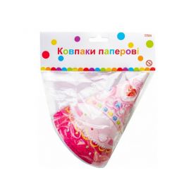 Ковпак картонний з гумовою стрічкою 6шт в упаковці Princess