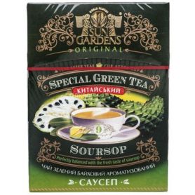 Чай Sun Gardens 100гр. зелений з саусепом