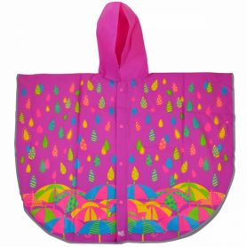 Дощовик-пончо YES зі світловідбиваючим кантом Яскраві парасольки