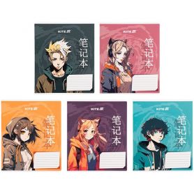 Тетрадь 18л. Kite офс/клетка гибридный + УФлак Anime