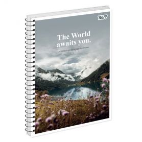 Зошит спіраль А-4 80арк кл крейдований картон+ВДлак Around the earth Yes