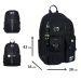 Рюкзак YES TS-43L Just Black 2 відділення, ортопедична спинка, 5 кишень