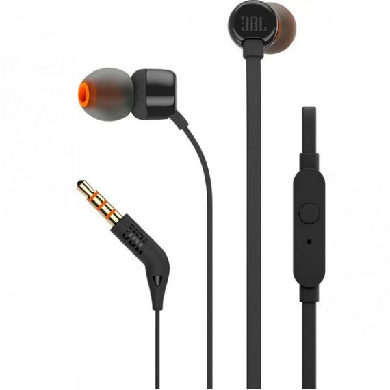 Навушники JBL T110 дротові вкладиші чорні