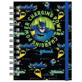 Блокнот на резинке А-6 80листов клетка, спираль боковая, твердая обложка DC Comics